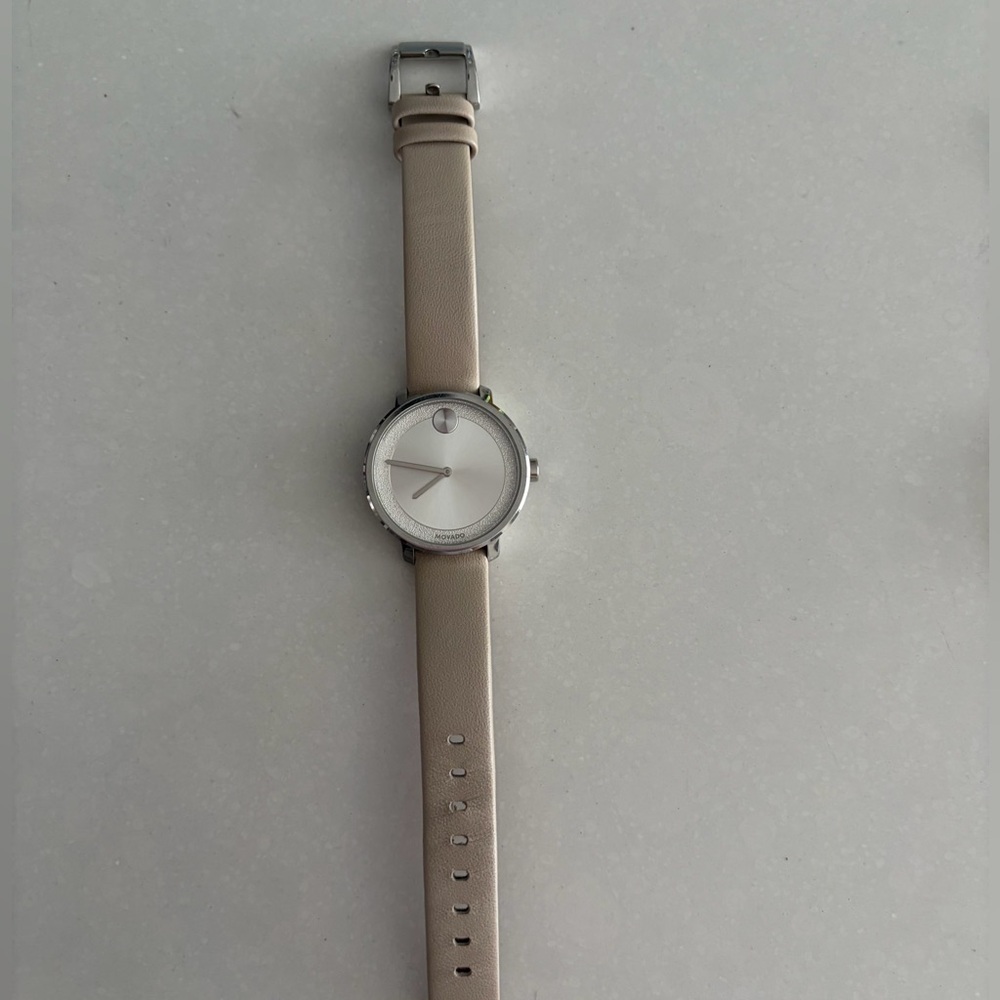 Movado Beige and Silver Women's Watch